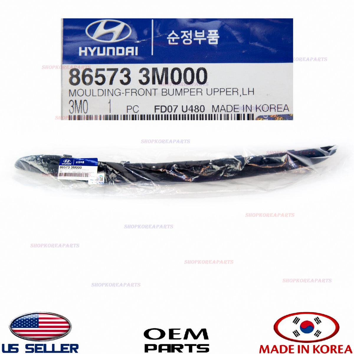 MOULDING FRONT BUMPER UPPER left DRIVER SIDE ⭐OEM⭐ GENESIS SEDAN 2009-2014