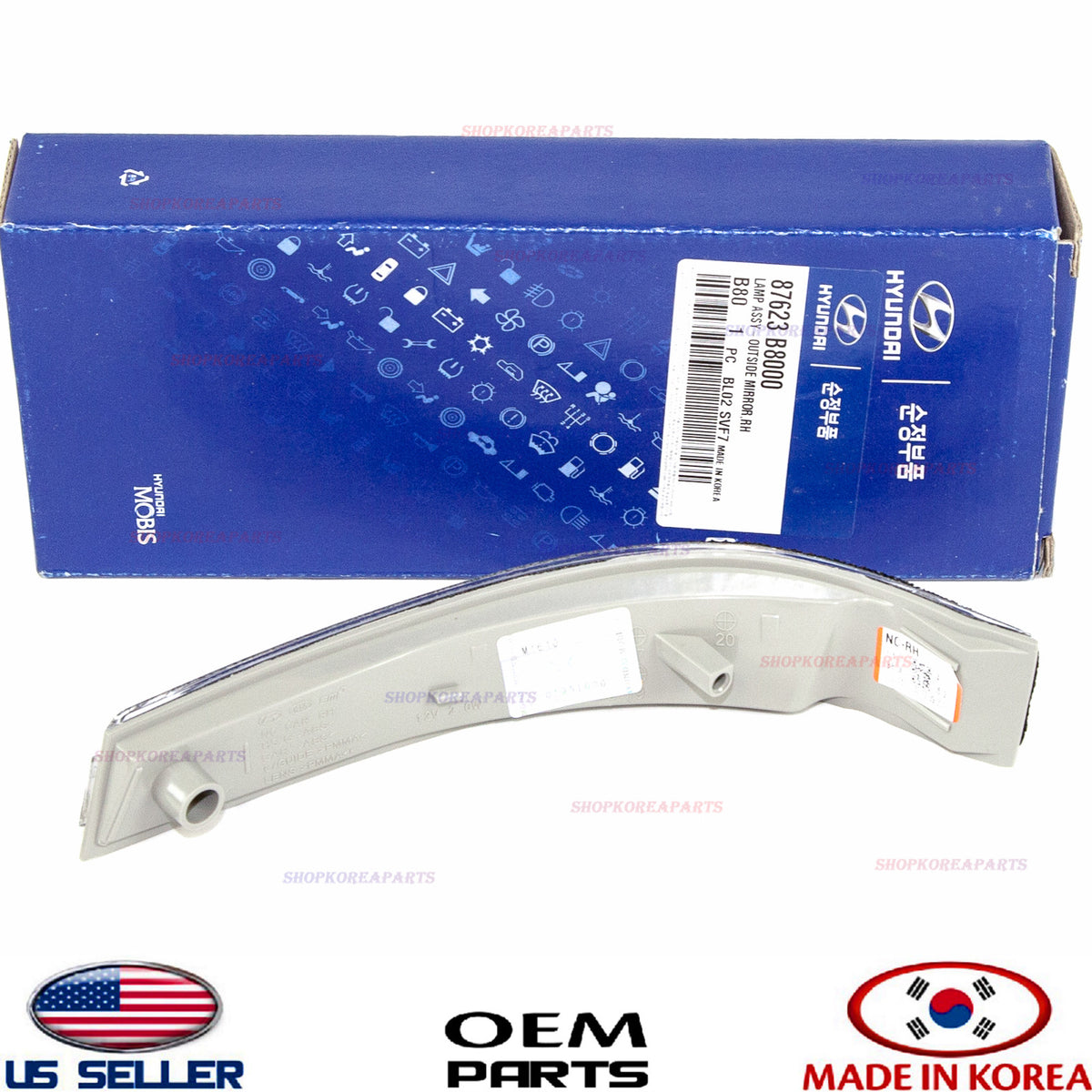GENUINE Outside Mirror Signal Lamp Right Passenger Side OEM Santa Fe XL 2013-19