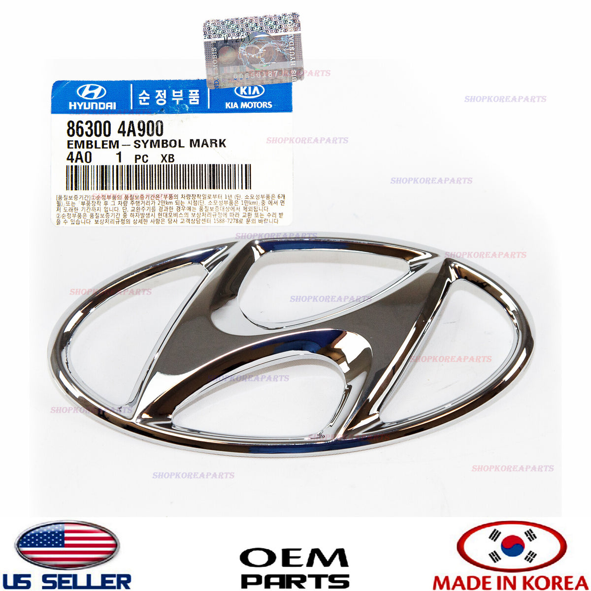 GENUINE Front Grille Emblem Logo *H* ⭐OEM⭐ Santa Fe 2010-2012 Sonata 2011-2012