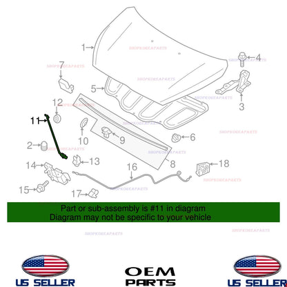 GENUINE Hood Support Rod Stay Arm 2014-2024 Mitsubishi Mirage 5906A157