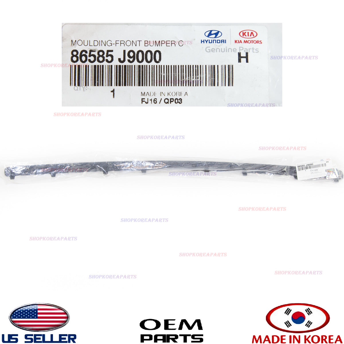 GENUINE Front Bumper Moulding Centr Upper ⭐OEM⭐ HYUNDAI KONA 2018-2021
