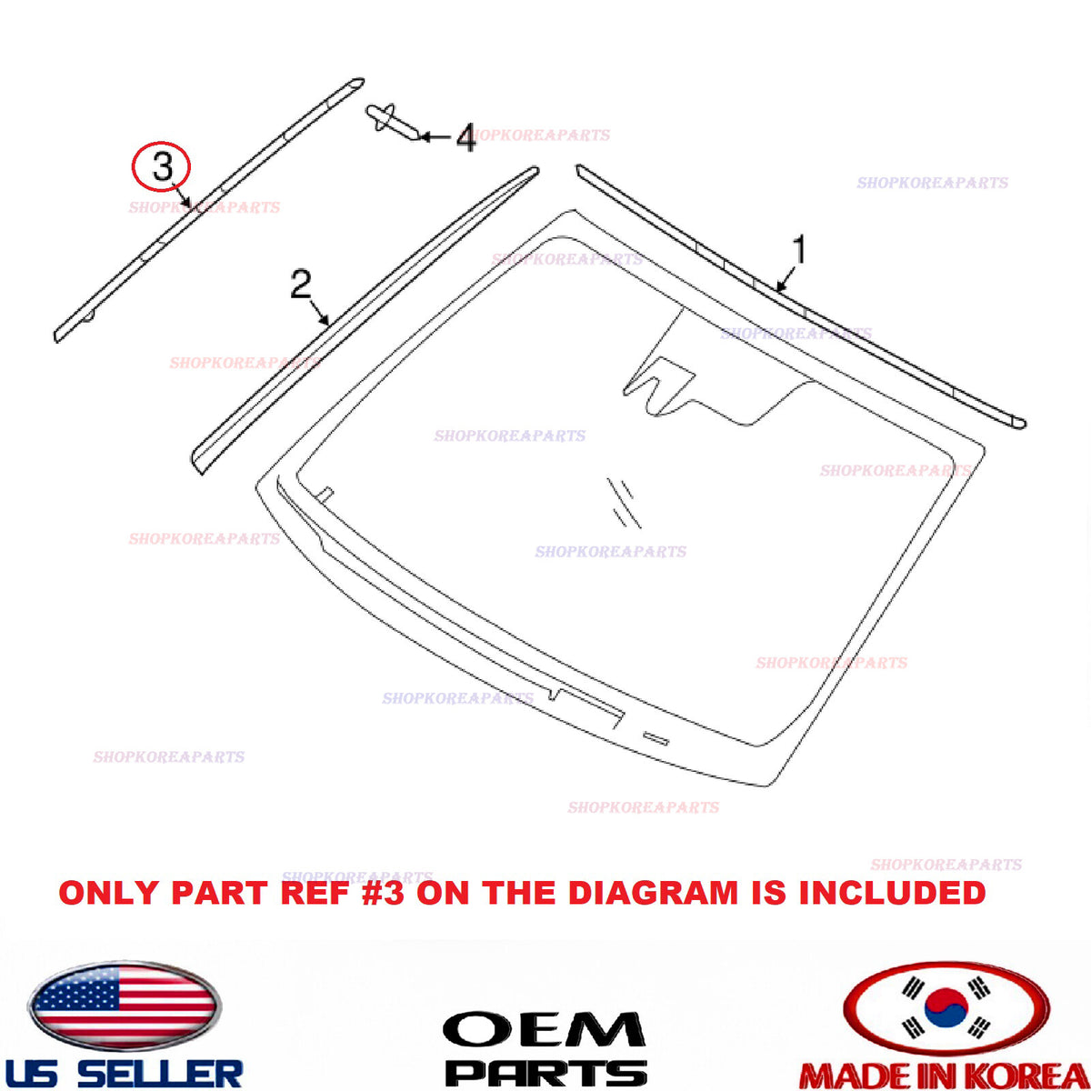 GENUINE Bracket Front LEFT Windshield Pillar Molding ⭐ HYUNDAI SONATA 2015-2019
