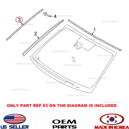 GENUINE Bracket Front LEFT Windshield Pillar Molding ⭐ HYUNDAI SONATA 2015-2019