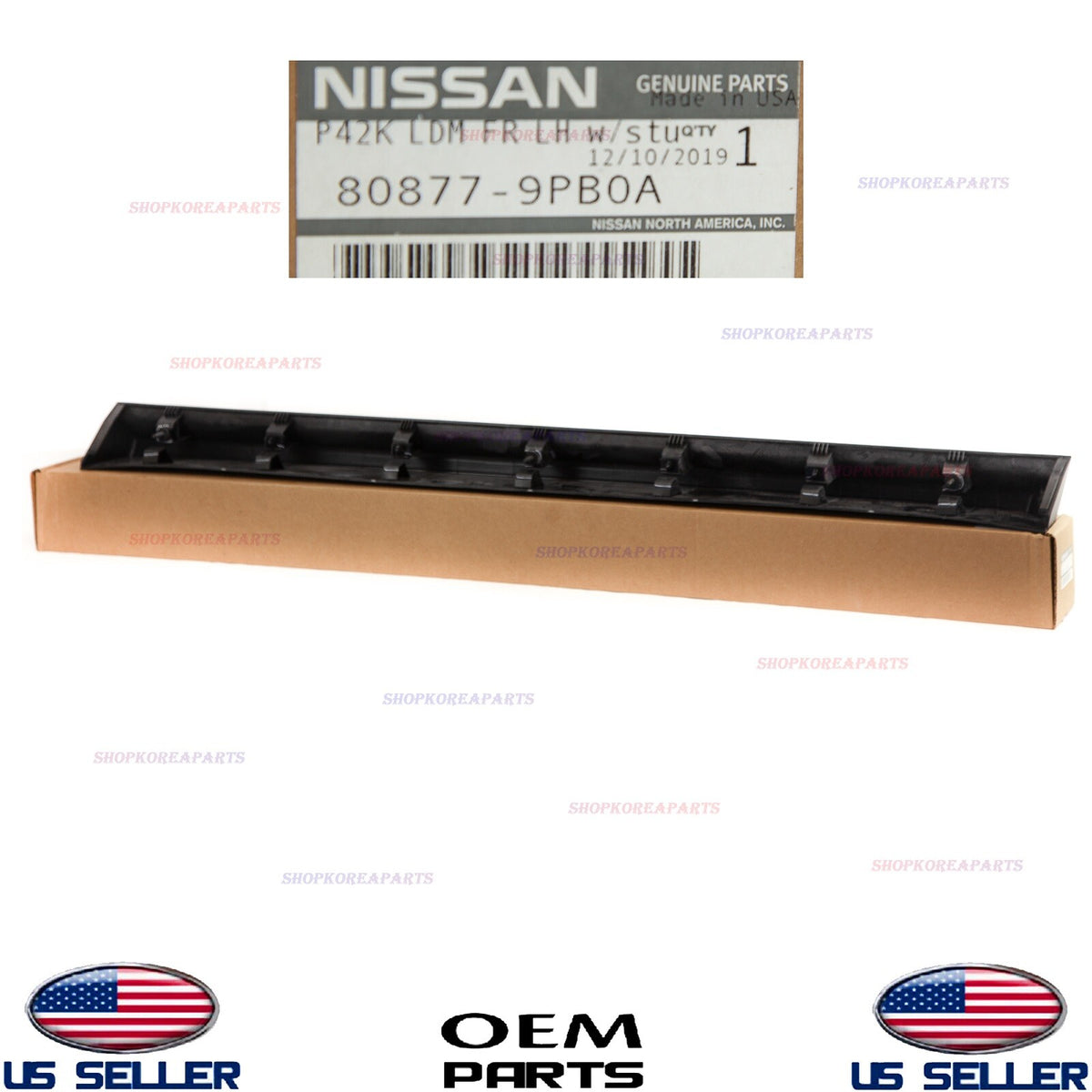 GENUINE Front LEFT Door Lower Moulding Black Driver Side OEM PATHFINDER 2016-19