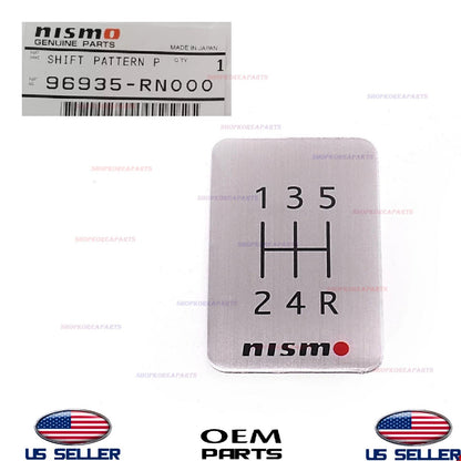GENUINE OEM 5-Speed Shift Pattern Emblem Nissan Nismo 96935-RN000