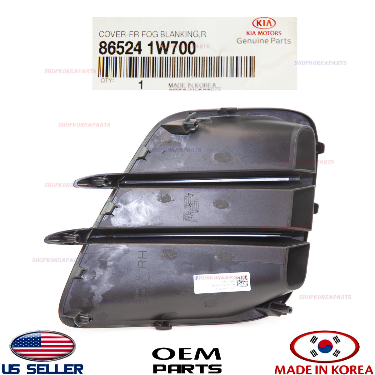 GENUINE Front Bumper Fog Lamp Cap Cover Passenger Side OEM RIO Hatchback 2016-17