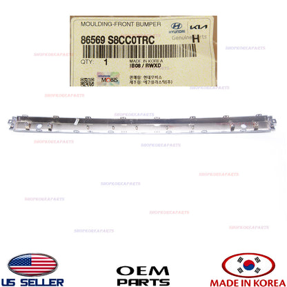 GENUINE Front Bumper Centr Molding Trim BLACK ⭐OEM⭐ Hyundai Palisade 2023-2025