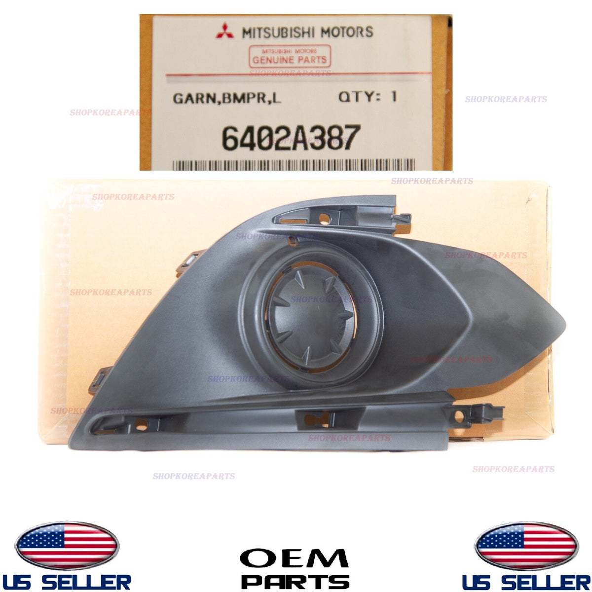 GENUINE Front Bumper Fog Lamp Bezel Cover LEFT ⭐OEM⭐ Mirage Hatchback 2017-2020