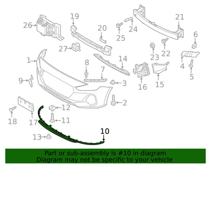 GENUINE Front Bumper Lower Deflector Lip OEM 18-20 Hyundai Elantra GT Hatchback
