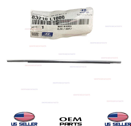 GENUINE OEM Rear Door LEFT Driver Side Belt Molding 2020-2023 Hyundai Sonata