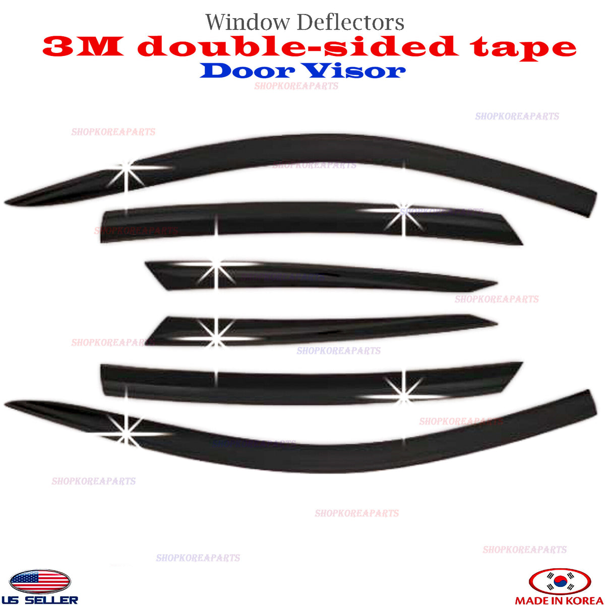 3M Tape SMOKED DOOR VISOR WINDOW VENT DEFLECTOR ⭐6pcs⭐Honda Accord 4DR 2018-2022