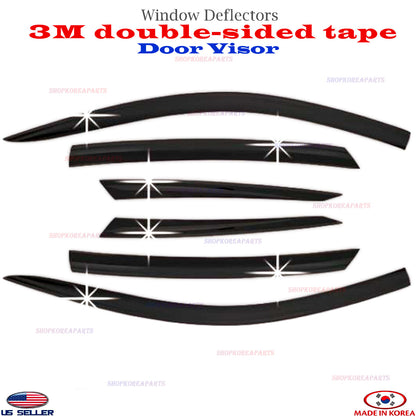 3M Tape SMOKED DOOR VISOR WINDOW VENT DEFLECTOR ⭐6pcs⭐Honda Accord 4DR 2018-2022