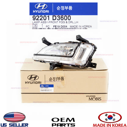 GENUINE OEM Front Fog & DRL Lamp LEFT Driver Side 2019-2021 Hyundai Tucson