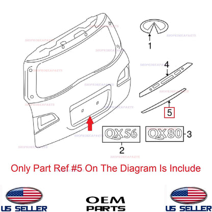 GENUINE Tail Gate Lower Molding Chrome ⭐OEM⭐ Infiniti QX56 2011-13 QX80 2014-17