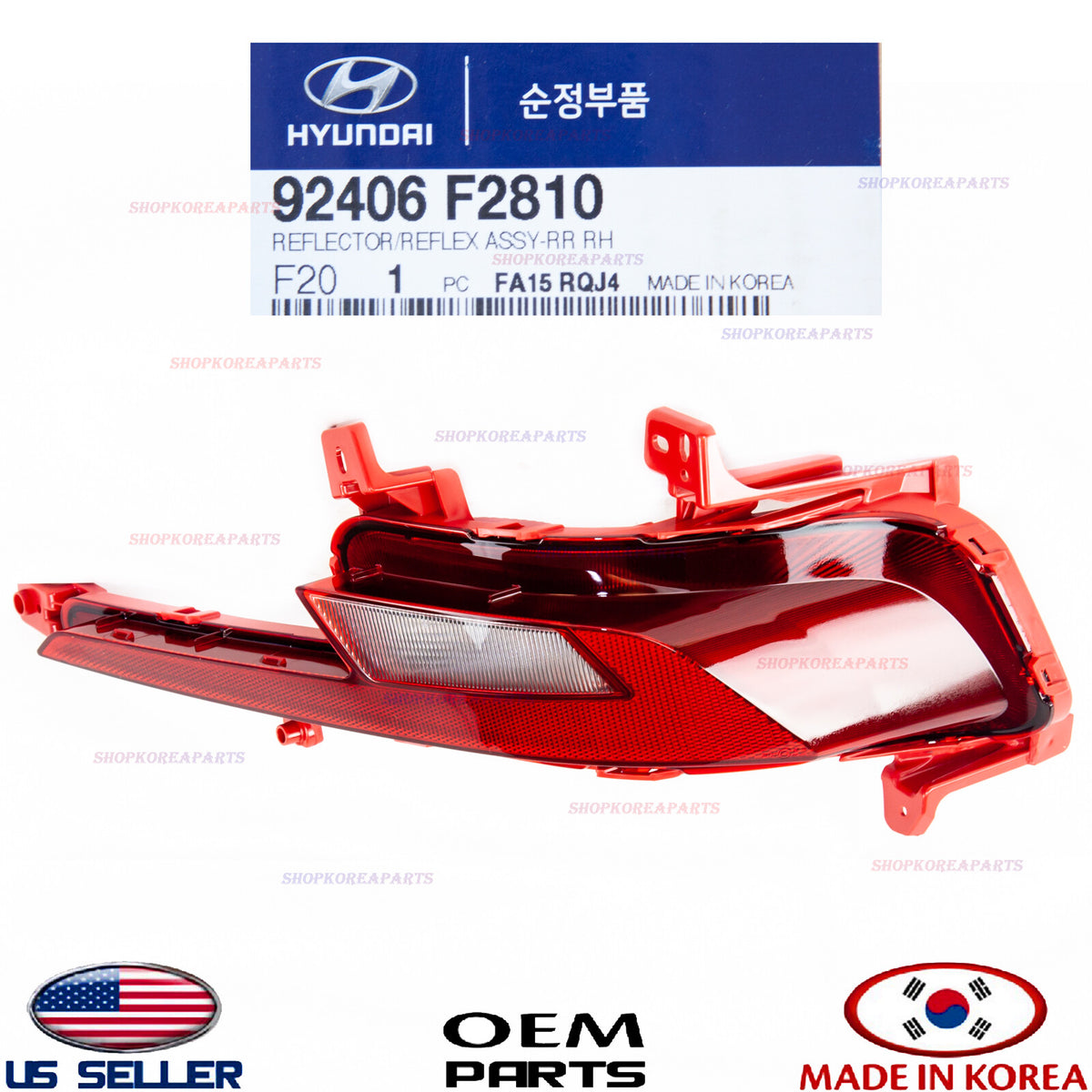 GENUINE Rear Bumper Reflector RIGHT Pass Side ELANTRA SPORT sedan 1.6L 2019-2020
