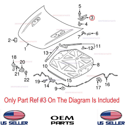 GENUINE Hood Hinges LEFT Driver Side OEM KIA STINGER 2018-2023