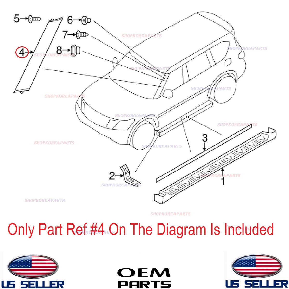 GENUINE Windshield Trim Pillar Molding RIGHT Passenger Side OEM QX56 QX80 Armada