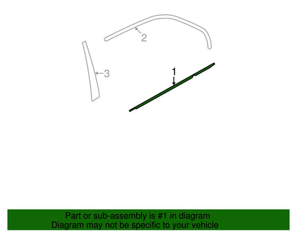 OEM Rear Door RIGHT Passenger Side Belt Molding 2002-07 Mitsubishi Lancer Sedan