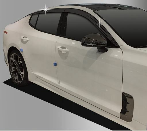 2S Tape Smoke Door Visor Vent Window Deflector Fits 2018-2023 Kia Stinger