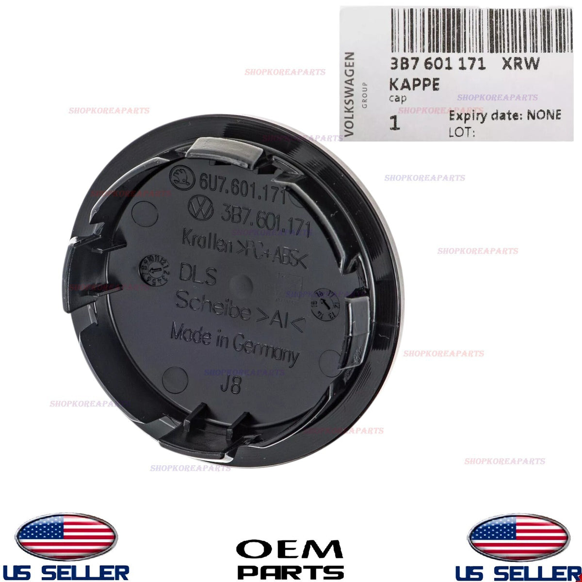 GENUINE OEM Alloy Wheel Center Cap Silver Black Volkswagen 1990–2022 Models