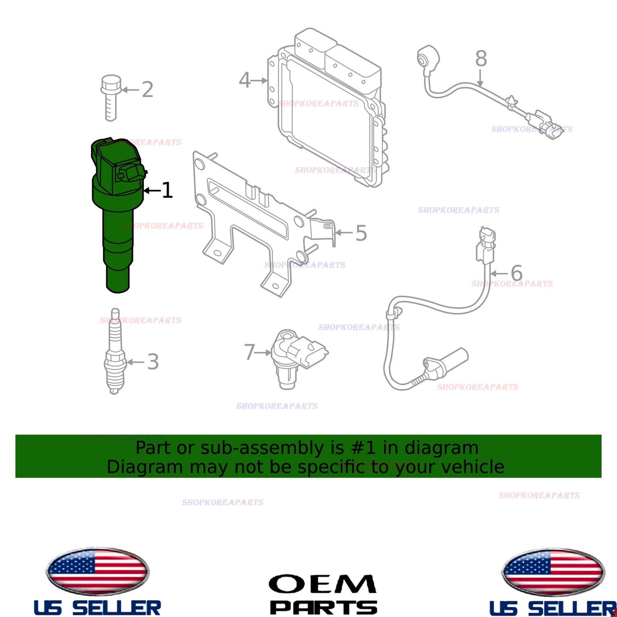 GENUINE OEM Engine Ignition Coil 2023-2026 Kia Soul Seltos 2.0L *See List