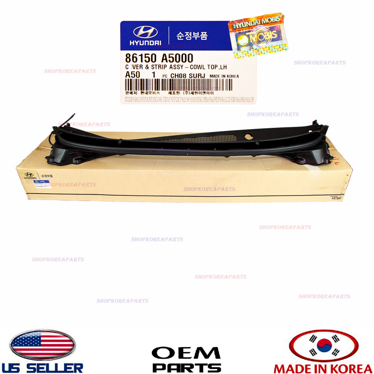 GENUINE Cowl Top Panel Vent Windshield Wiper Motor Cover OEM Elantra GT 2013-17