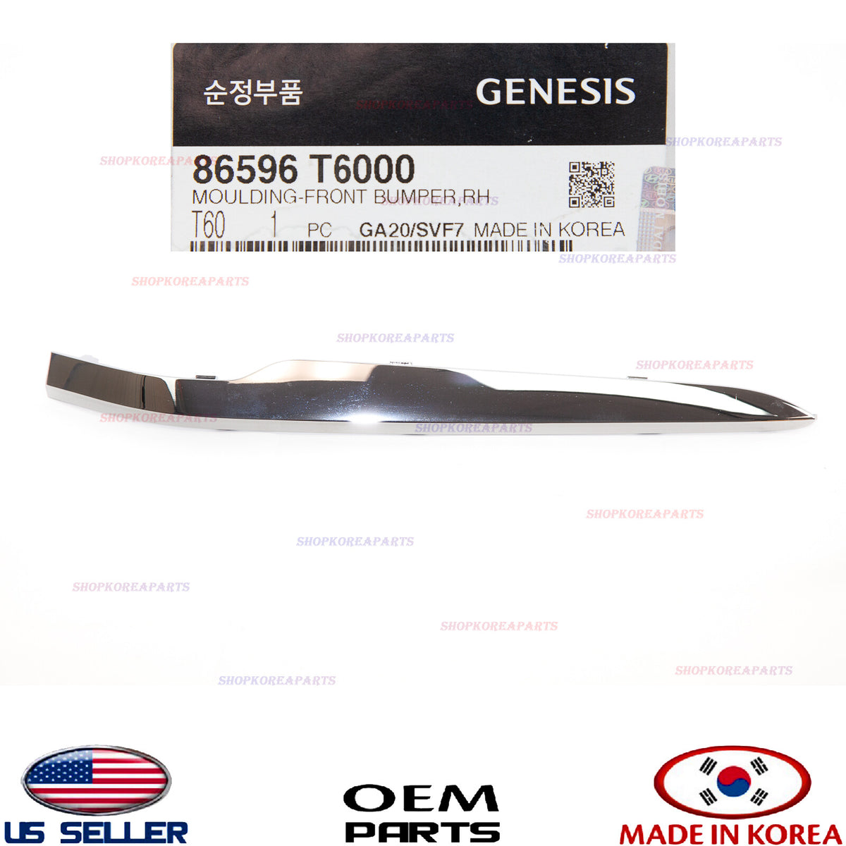 GENUINE Front Bumper Lower Molding RIGHT Passenger Side OEM GENESIS GV80 2021-24