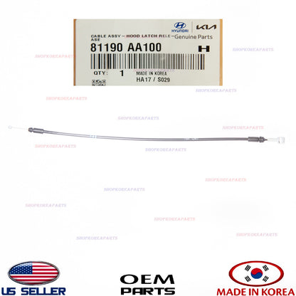 GENUINE Hood Latch Release Cable Front 2021-2025 Hyundai Elantra 81190-AA100