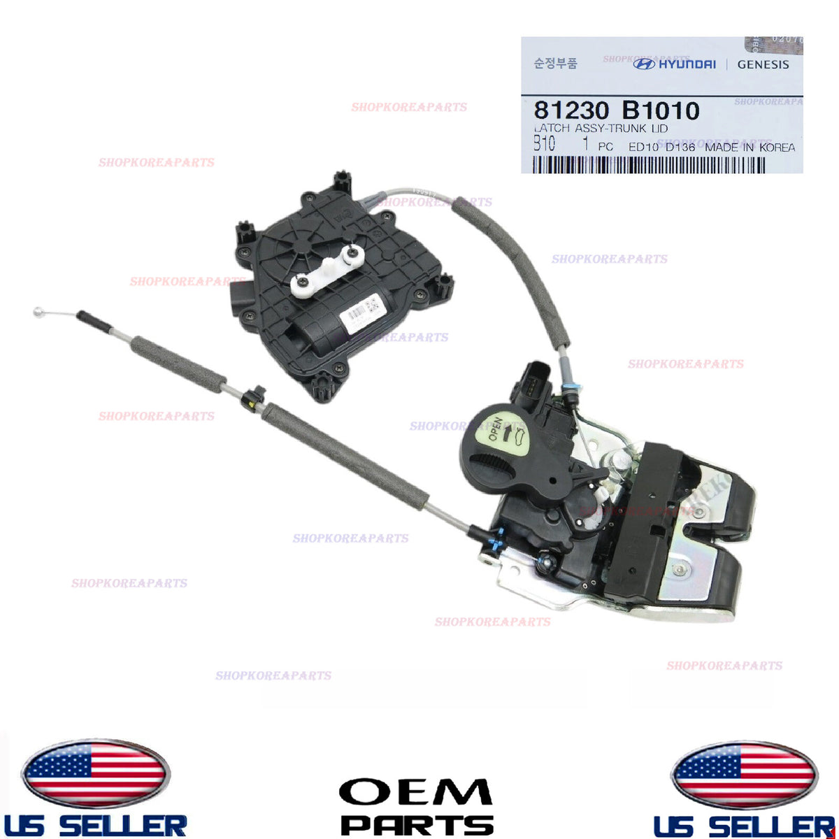 GENUINE Rear Trunk Power Lock Actuator Hyundai Genesis Sedan 2015-16 G80 2017-20