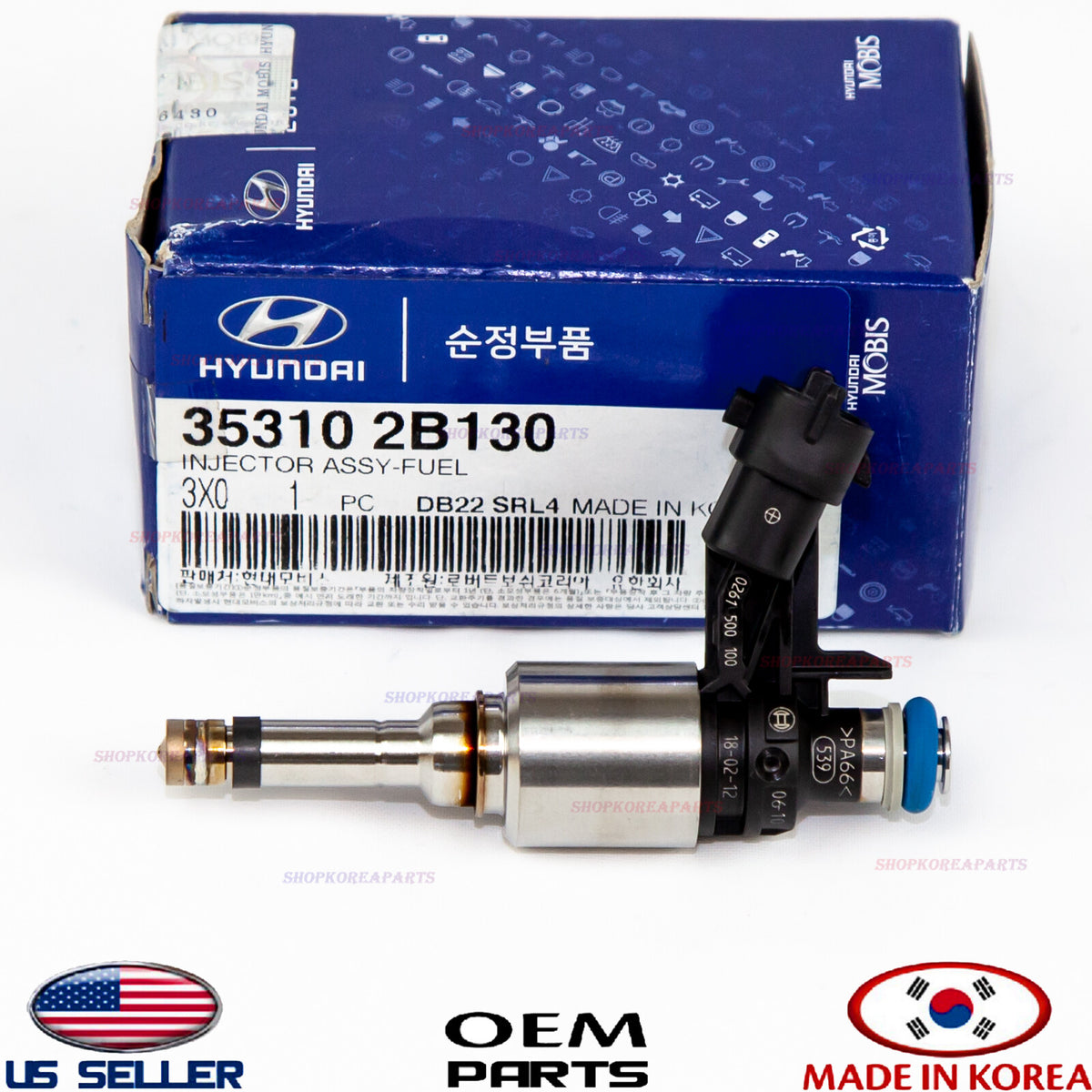 Fuel Injector OEM GENUINE HYUNDAI ACCENT VELOSTER KIA RIO SOUL 1.6L 353102B130