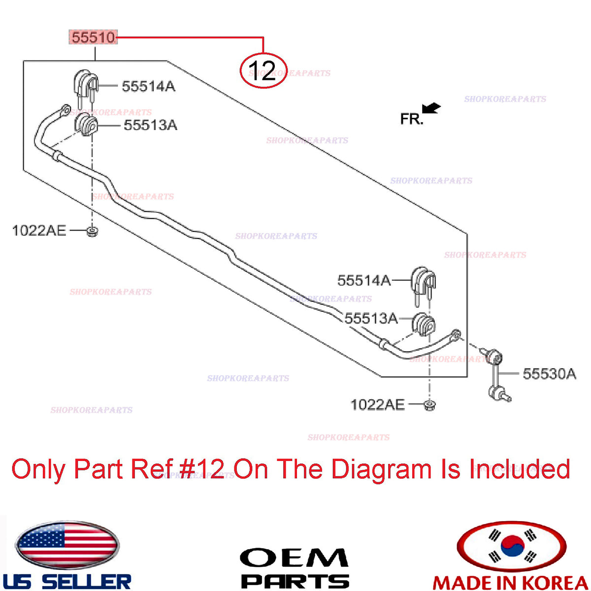 GENUINE Rear Suspension Stabilizer Sway Bar ⭐OEM⭐ Santa Fe 10-12 Sorento 11-13