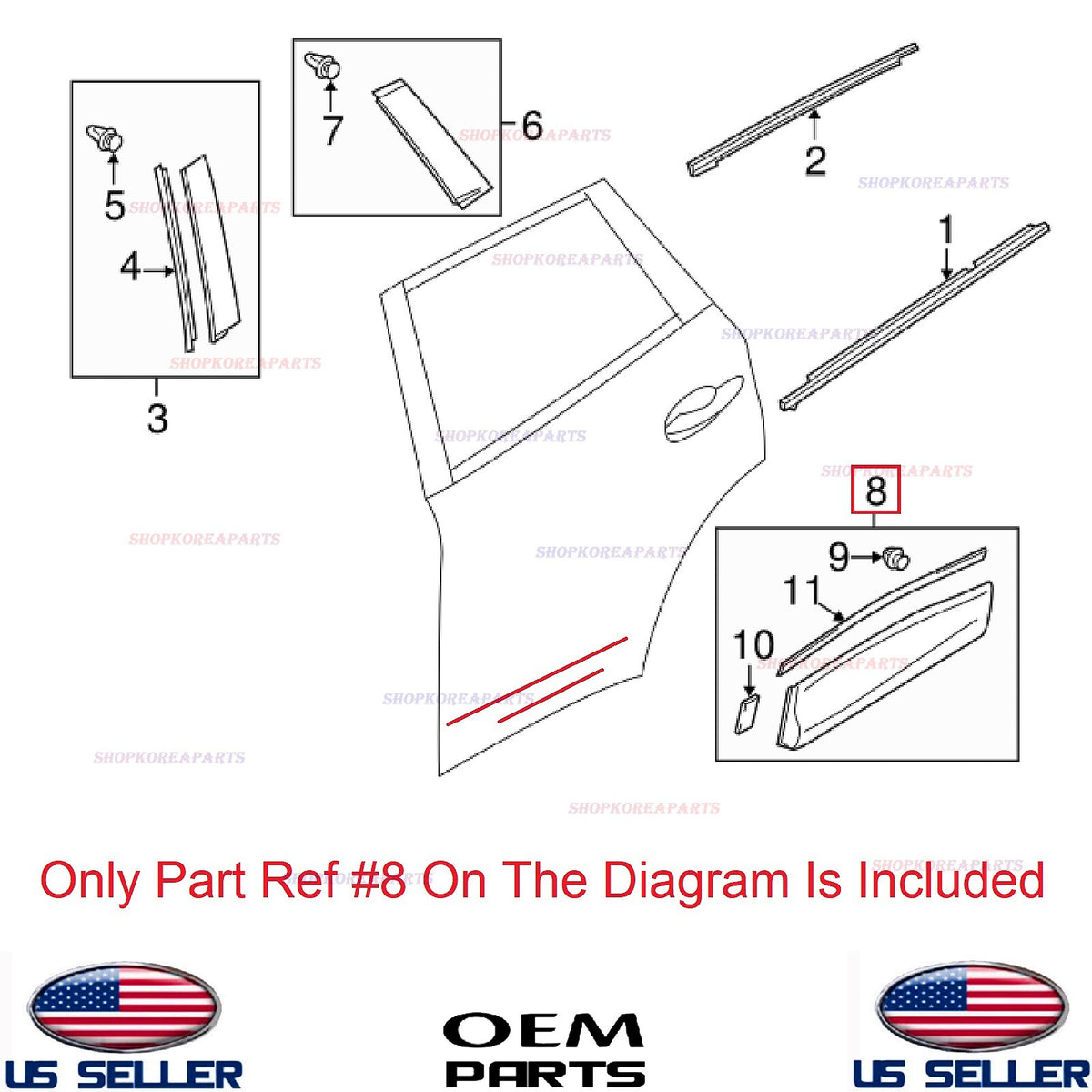 GENUINE Rear Door Lower Molding LEFT Driver Side ⭐OEM⭐ Mazda CX-5 2013-2016