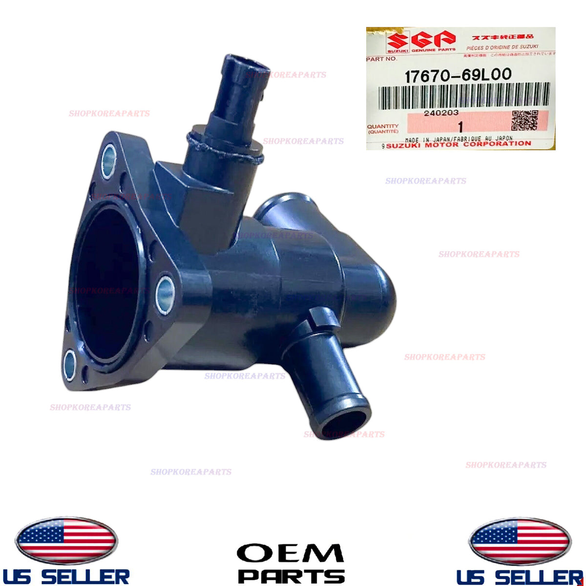 GENUINE OEM Coolant Thermostat Suzuki 05-10 Swift 03-08 Wagon R 2004-2010 Solio