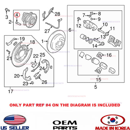 GENUINE OEM Hyundai Kia Wheel Stud Hub Bolt 1pcs *See compatibility 527552E000