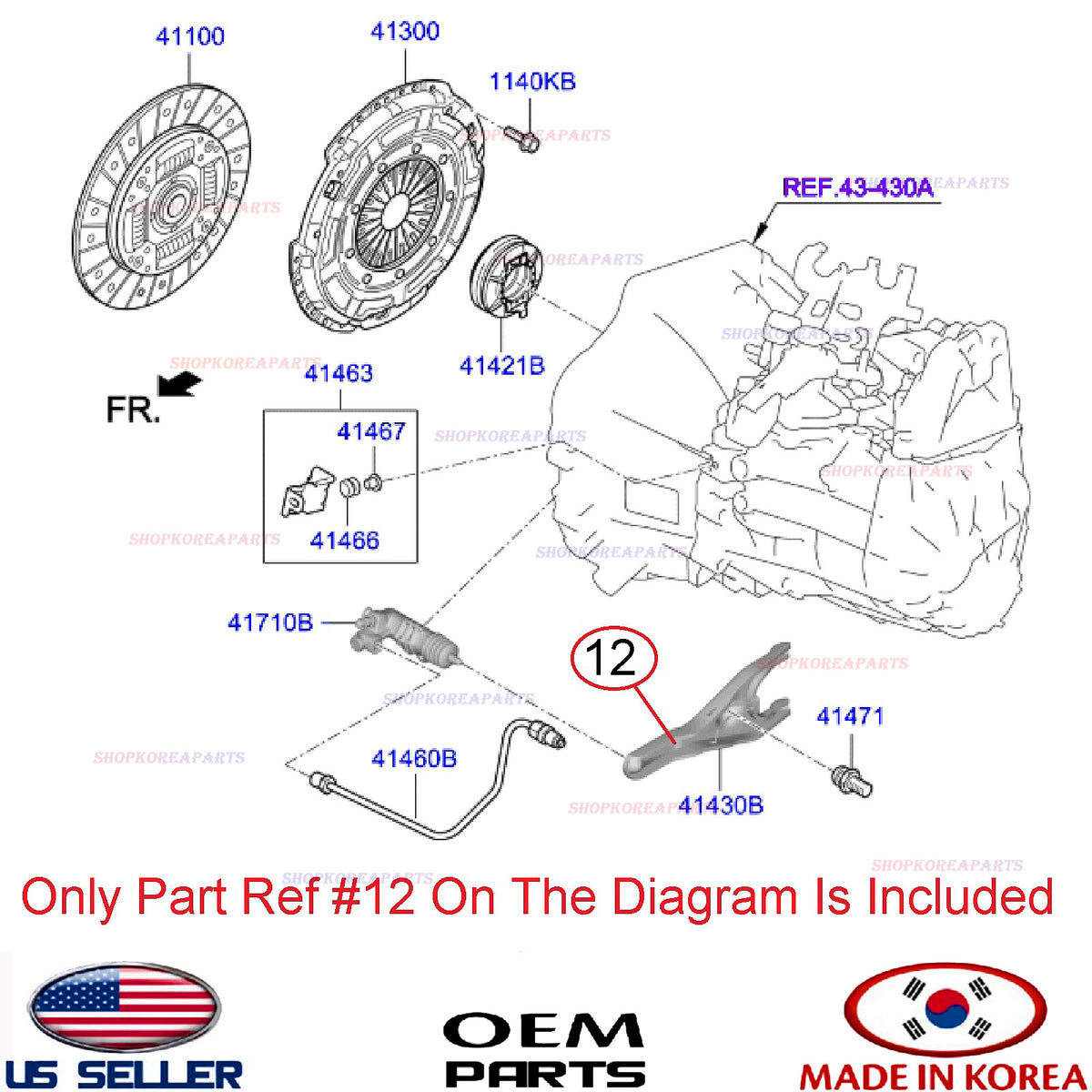 GENUINE Clutch Release Fork Manual T/M ⭐OEM⭐ HYUNDAI KIA *See Compatibility