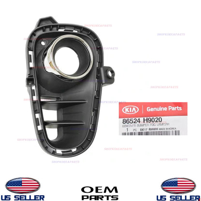 GENUINE OEM Front RIGHT Passenger Bumper Fog Lamp Cover 2018-2020 Kia Rio