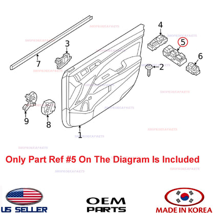 GENUINE Power Window Main Switch Driver Door ⭐OEM⭐ Elantra 2017-2020 *AUTO DOWN