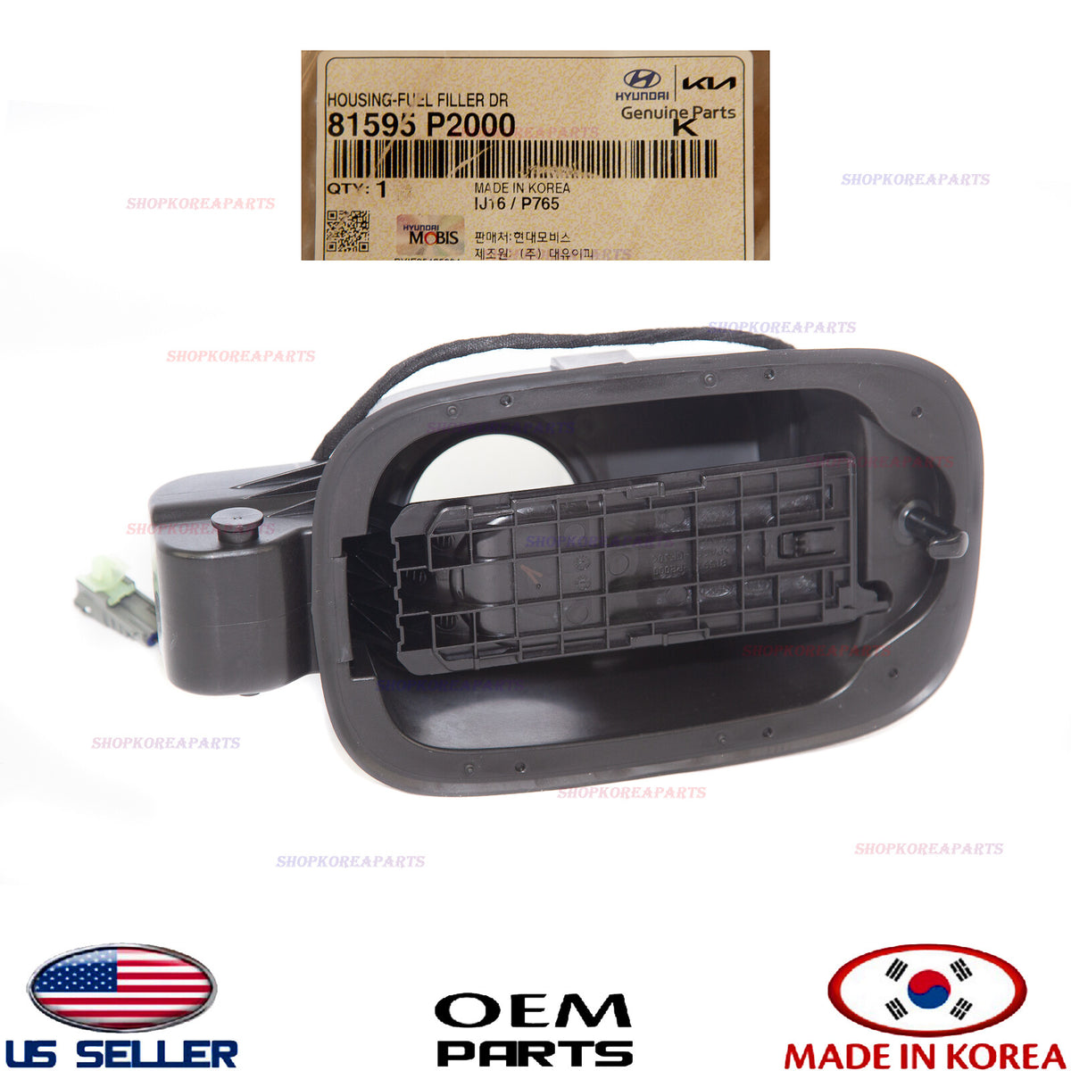 GENUINE OEM Fuel Filler Door Housing 2021–2025 Kia Sorento 81595-P2000