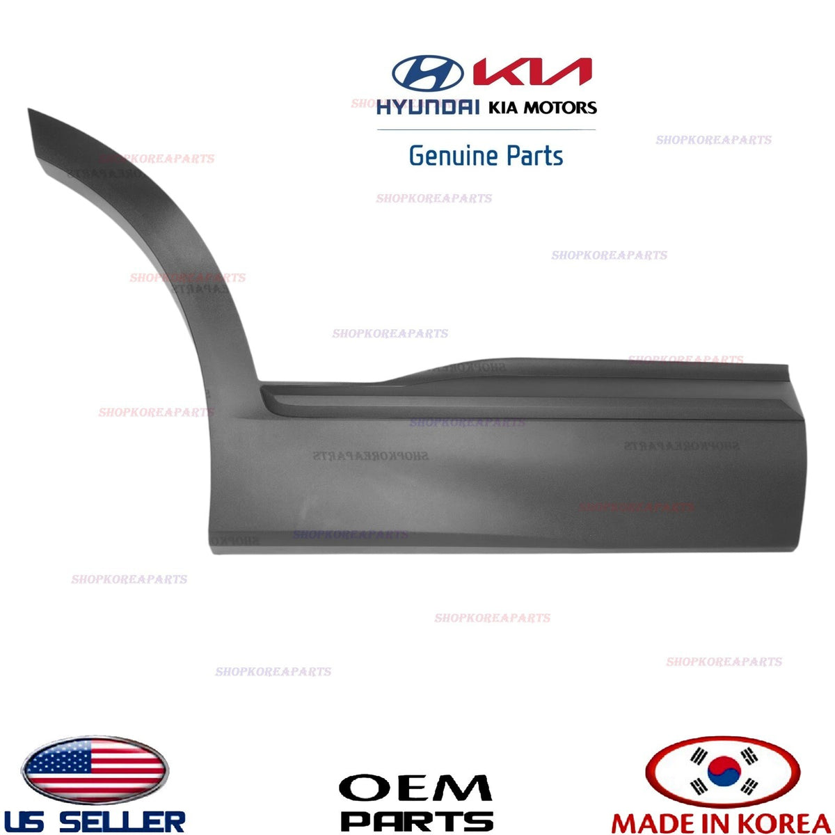 GENUINE Rear Door Lower Molding RIGHT Passenger BLACK Texture OEM Santa Fe 21-23