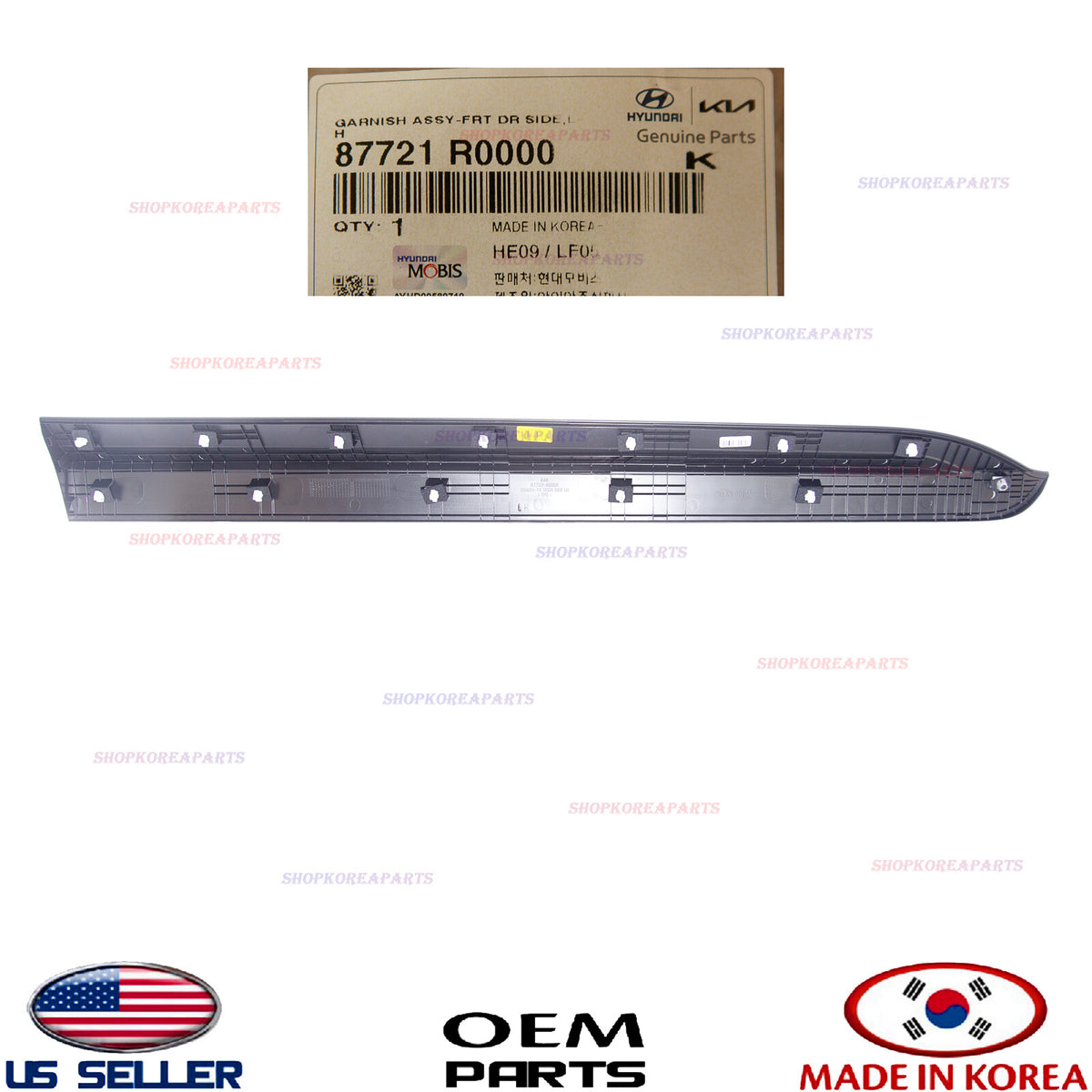 GENUINE Front Door Lower Molding BLACK LEFT Driver Side OEM Kia Carnival 2022-26