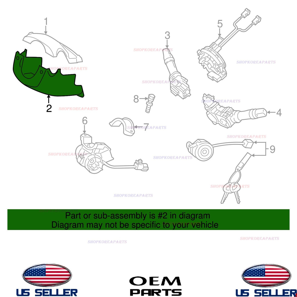 GENUINE OEM Lower Steering Column Cover 2011-2016 Hyundai Elantra 84852-3X000RY