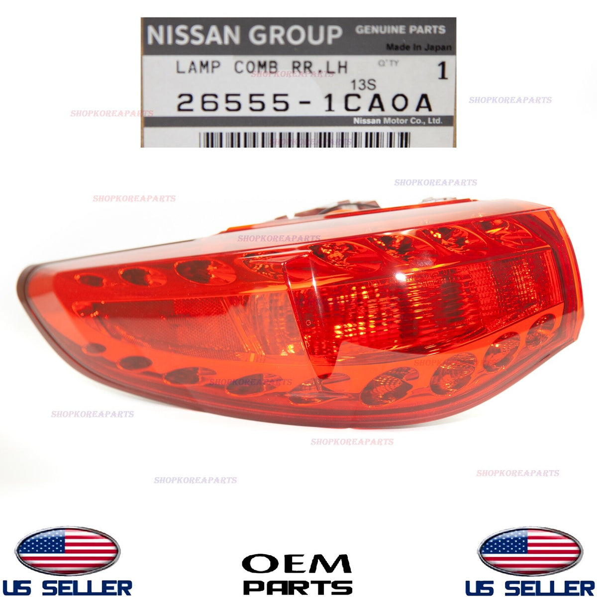 GENUINE Outer Tail Lamp Left Driver Side OEM INFINITI FX35 FX37 FX50 QX70 09-17