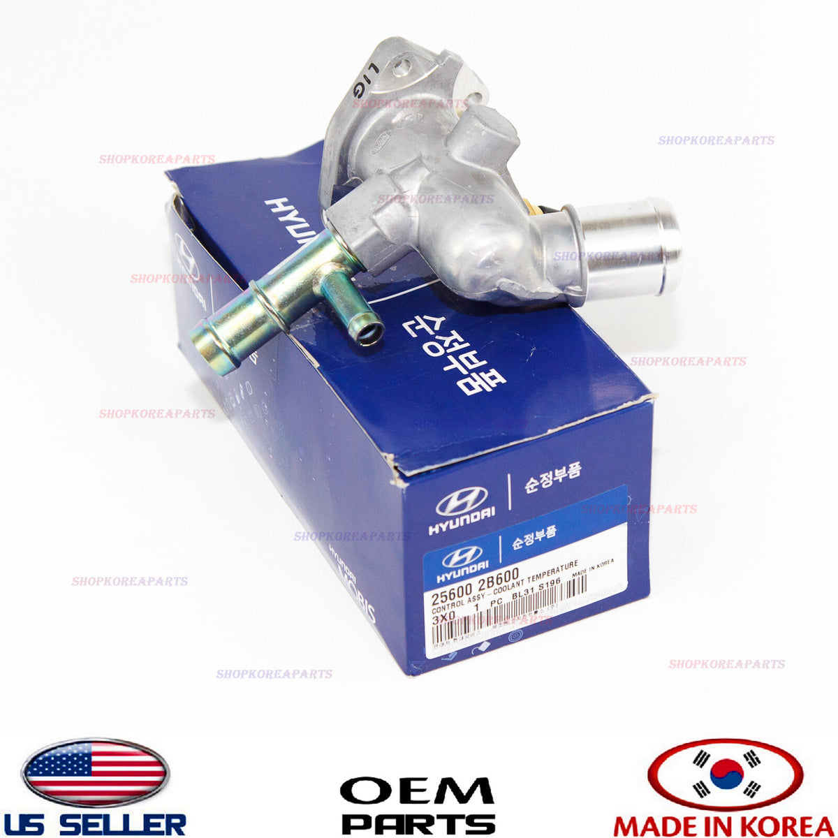 Coolant Water Outlet Thermostat Housing OEM Hyundai Kia 12-19 *See compatibility