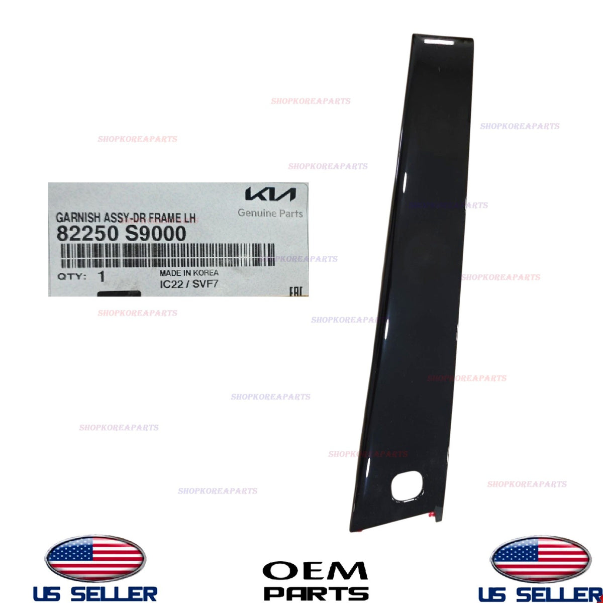 GENUINE Front LEFT Driver Side Door Garnish Applique 2020-2024 Kia Telluride