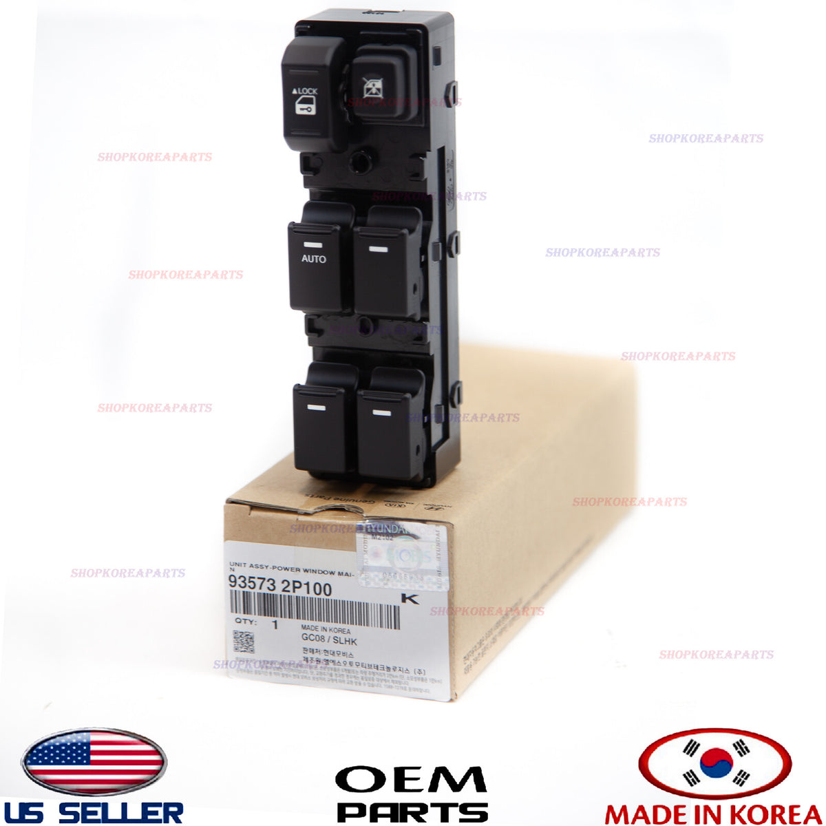 GENUINE Power Window Main Switch Front left Side "AUTO" OEM Kia Sorento 2011-15