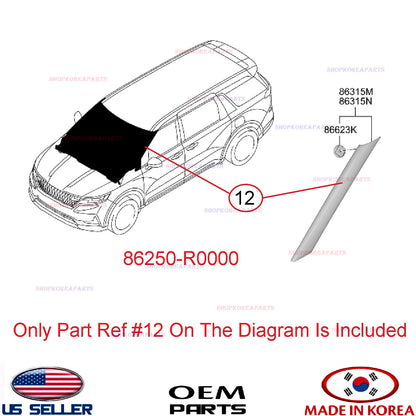GENUINE Windshield Trim Pillar Molding LEFT Driver Side ⭐OEM⭐ Carnival 2022-2026