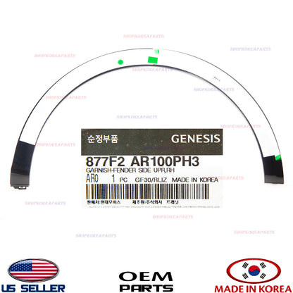 GENUINE Black Front Fender Wheel Molding RIGHT Passenger Side GV70 Sport 2022-26