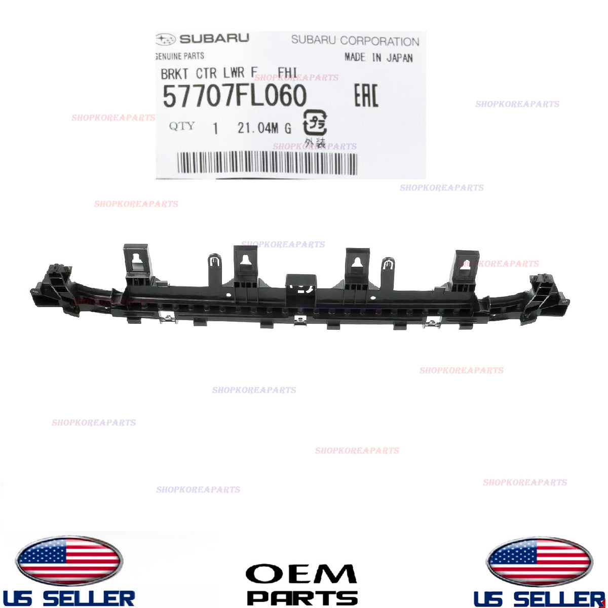 GENUINE OEM Front Lower Bumper Bracket Subaru Crosstrek 2018-2023 57707FL060
