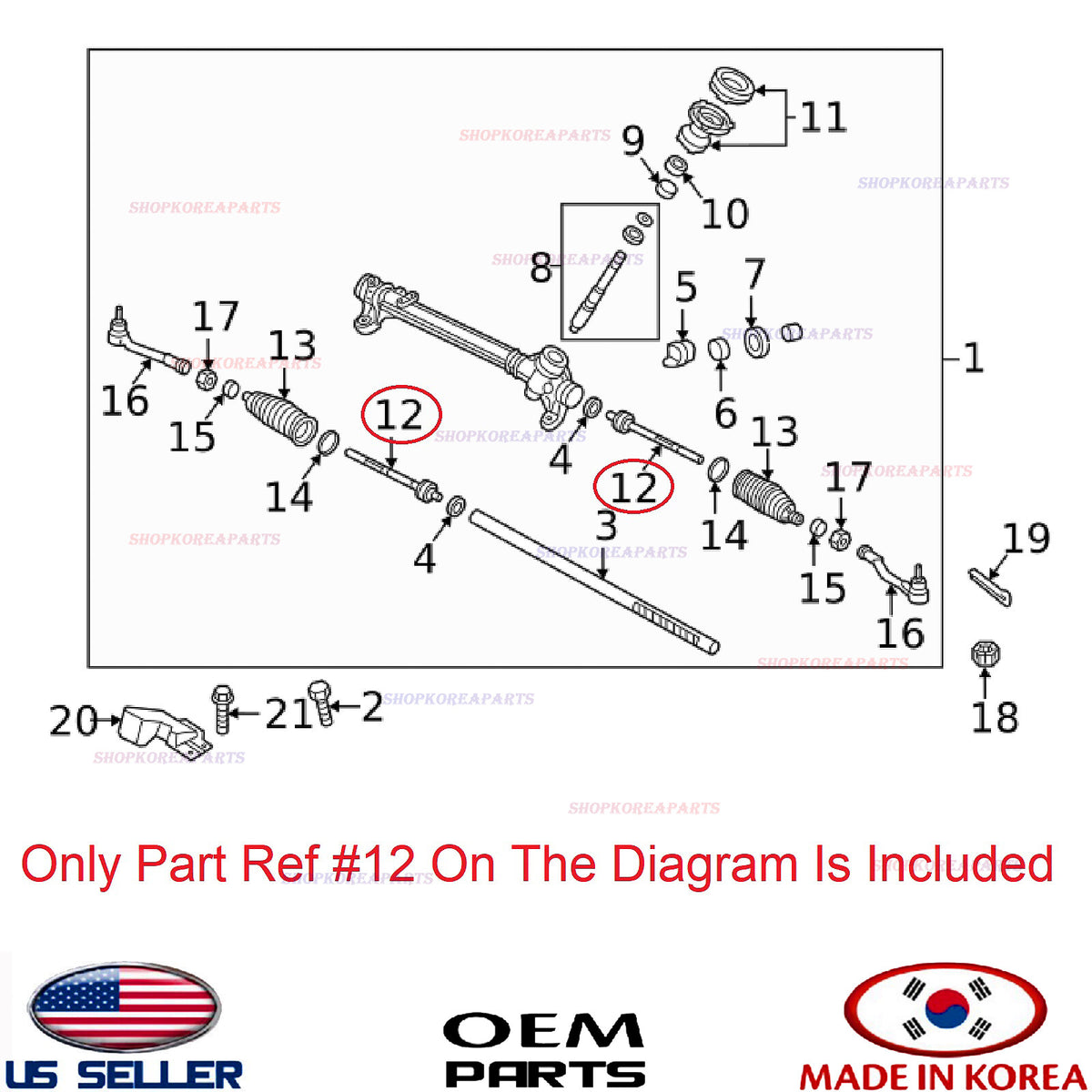 GENUINE Inner Steering Tie Rod ⭐OEM⭐ KIA OPTIMA 2016-2020 57724D4000