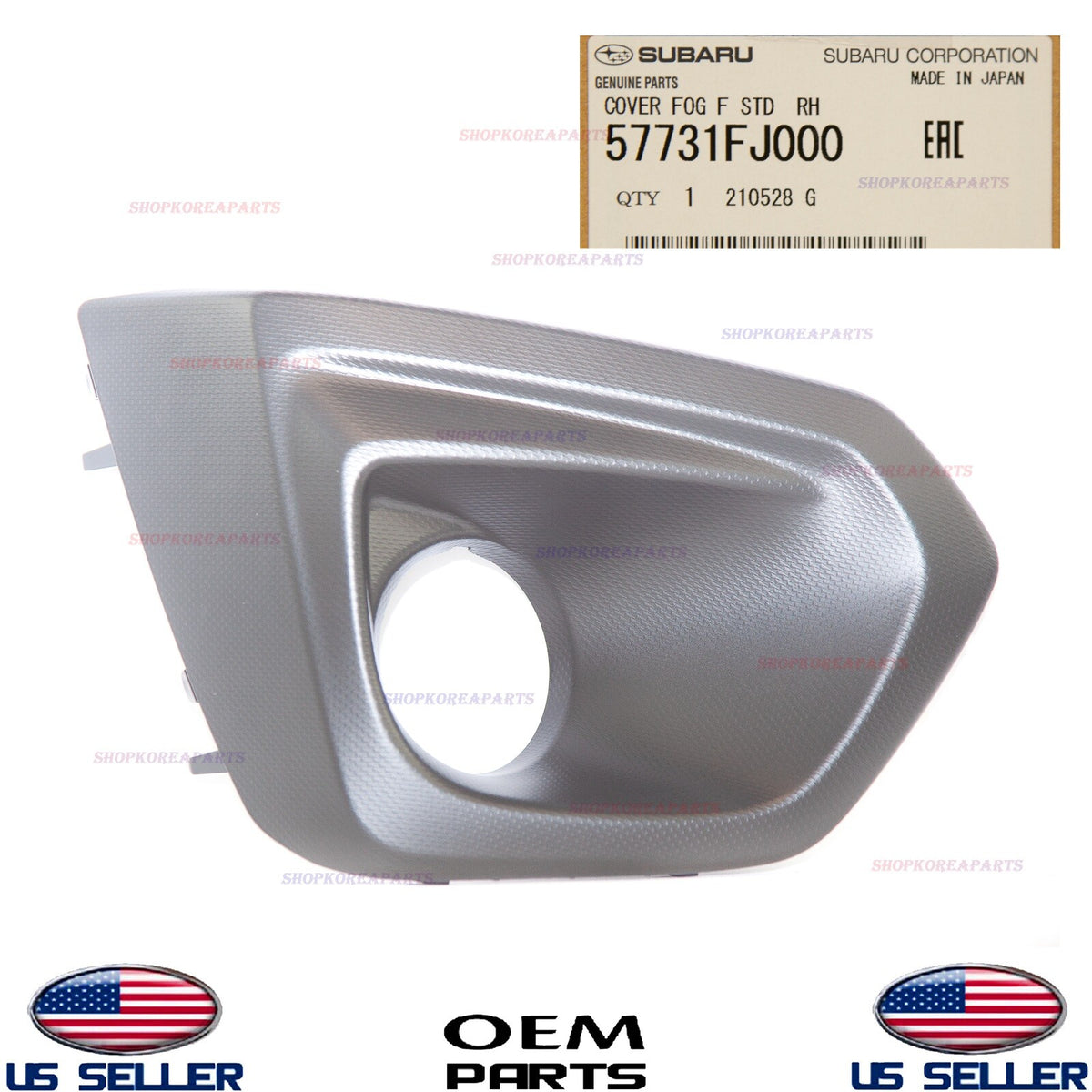 GENUINE Front Bumper Fog Lamp Bezel Cover RIGHT Passenger Side OEM Impreza 12-14